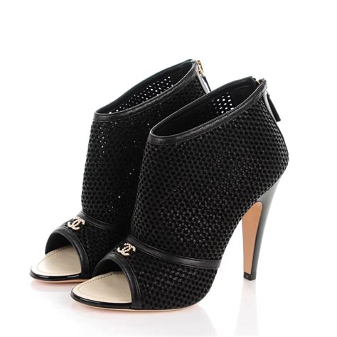 chanel mesh booties|Chanel ankle boots saks.